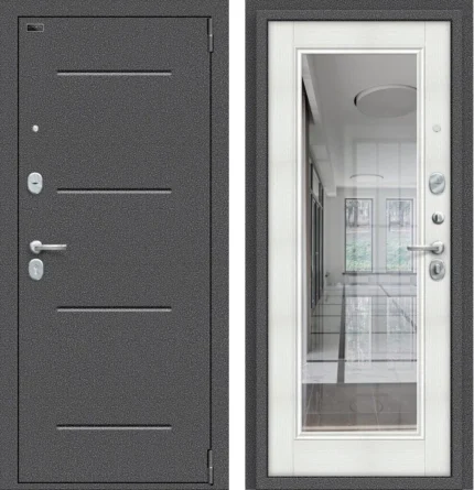 Входная дверь Porta R 104.П61 Антик Серебро/Bianco Veralinga за 988.64 руб.