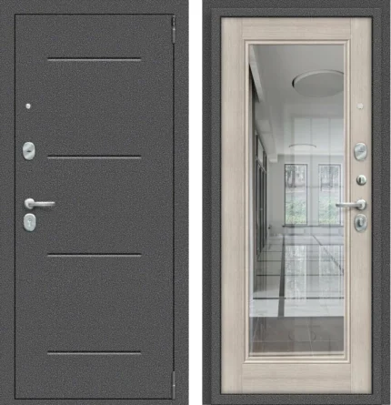 Входная дверь Porta R 104.П61 Антик Серебро/Cappuccino Veralinga за 1028.46 руб.