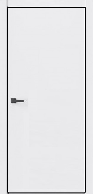 Межкомнатная дверь IN 9 КП черная кромка с 4-х сторон - Emlayer Белый, ДГ